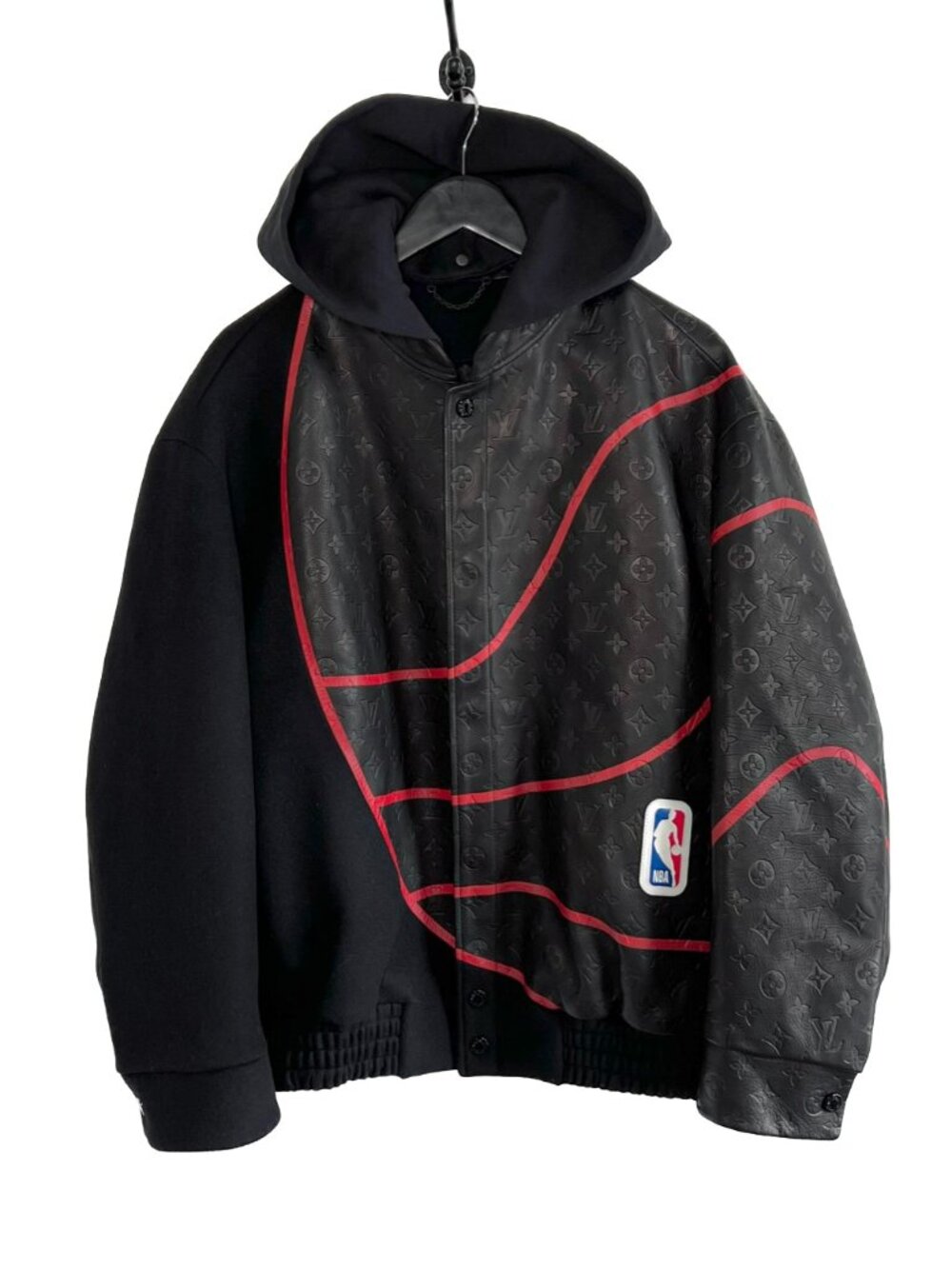 Louis Vuitton x NBA SS2021 Monogram Obscur Leather Moto Jacket